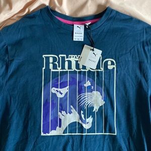 BLUE PUMA RHUDE GRAPHIC TEE WITH TAGS
